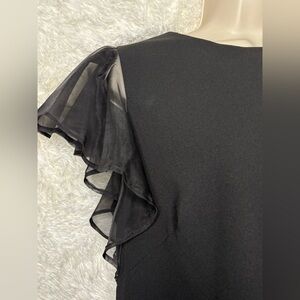 Ralph Lauren Black Ruffle Sleeve Dress